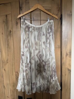 Polo Ralph Lauren Pleated Western Print Midi Skirt - Large -  NWT